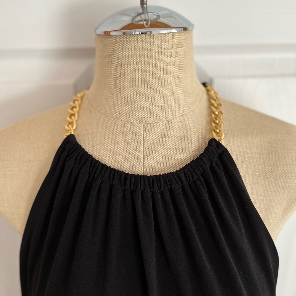 Elegant Black Halter Dress Michael Kors- Medium